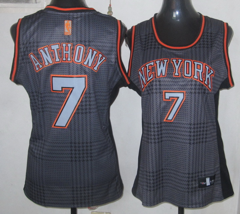 2017 Women NBA New York Knicks #7 Anthony grey jersey->->Women Jersey